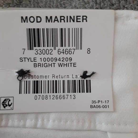 Wide Leg Bright White Mod Mariner Crop Button fly Pants - Picture 9 of 11